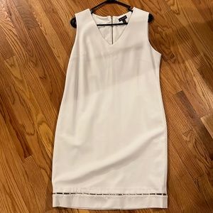 V neck white dress